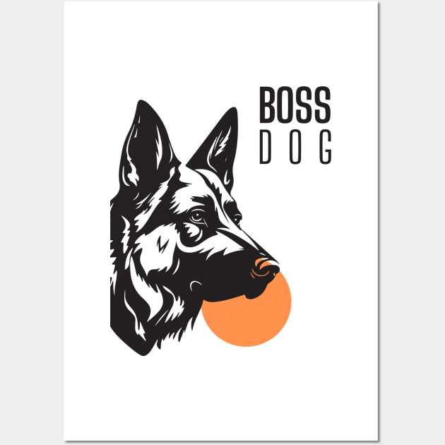 Funny Bos Dog Cool Wall Art by Wifspin